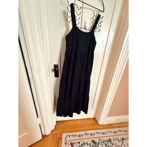 Black "The Drop" Britt Tank Tiered Dress - Medium